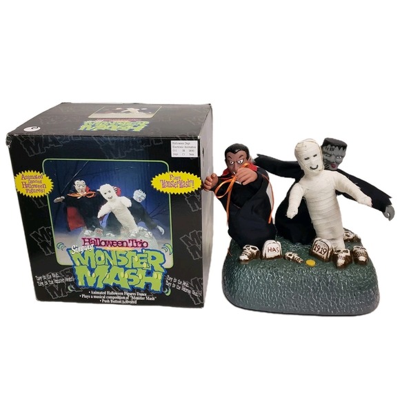 VTG: Gemmy 1997 Halloween Singing/Dancing Monster Mash Trio Animated Decor WORKS - Picture 1 of 9